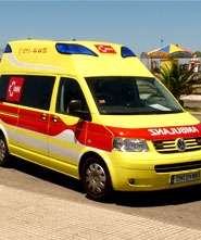 IMH e.V. - Krankentransportwagen des IMH im Einsatz